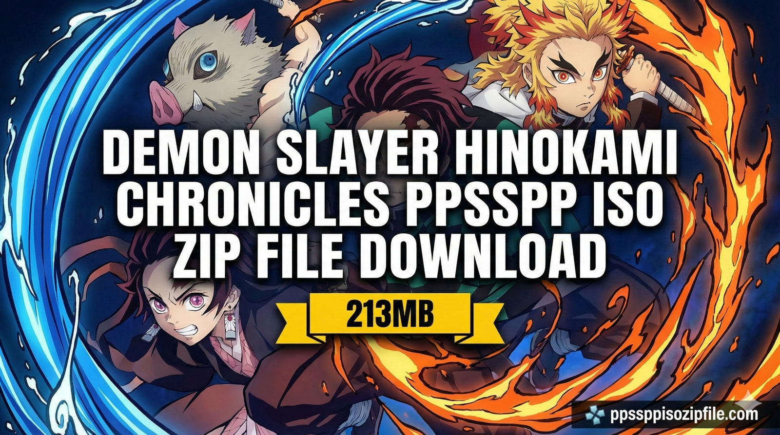 Demon Slayer Hinokami Chronicles PPSSPP Iso Zip File Download