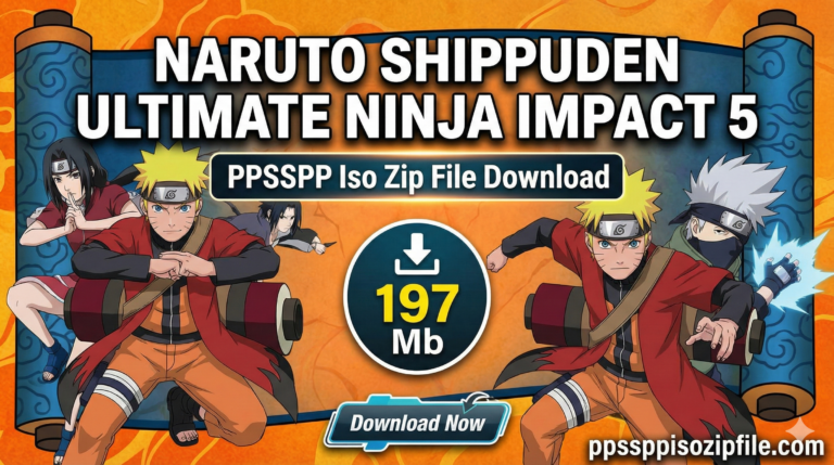 Naruto Shippuden Ultimate Ninja Impact PPSSPP Iso Zip File Download For Android/iOS