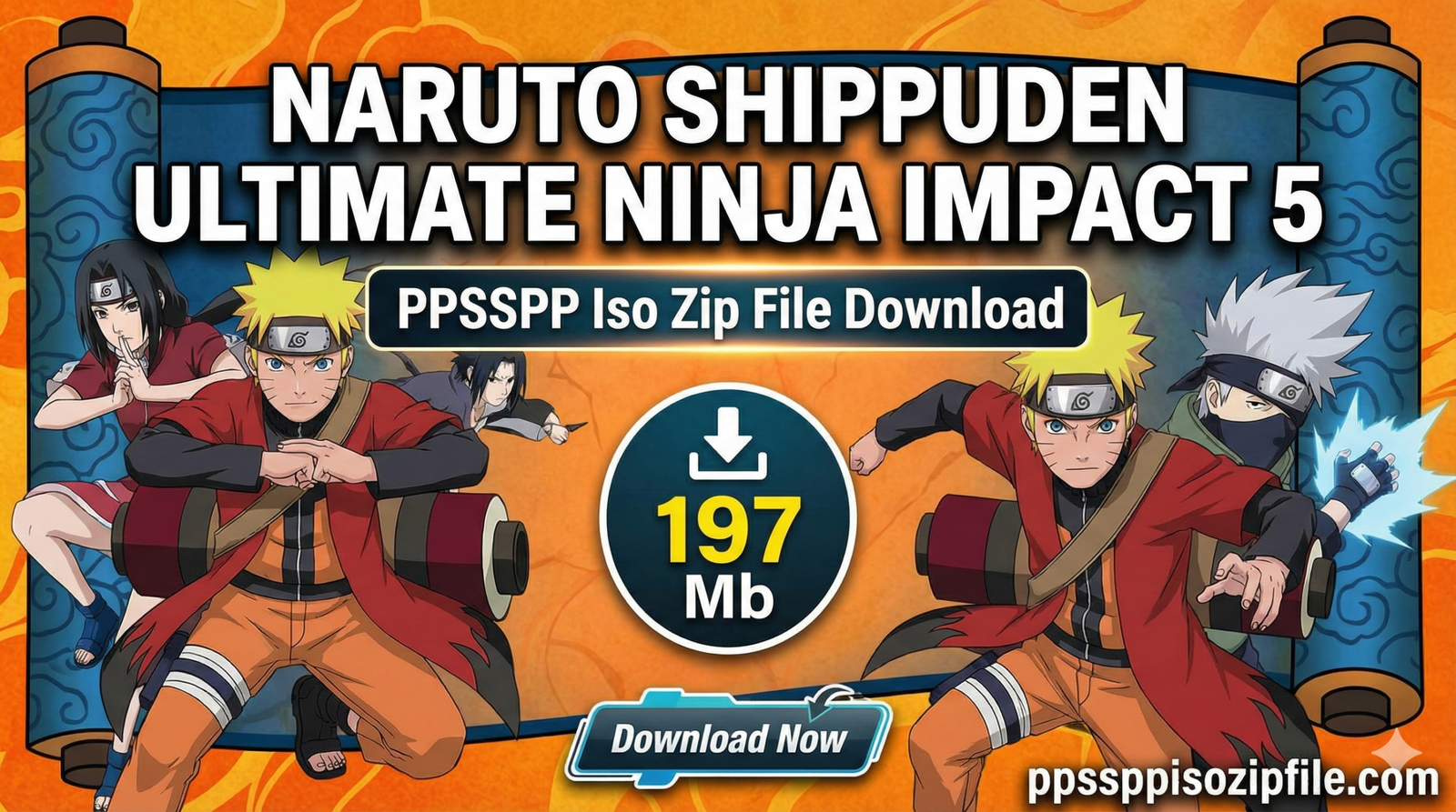 Naruto Shippuden Ultimate Ninja Impact PPSSPP Iso Zip File Download For Android/iOS