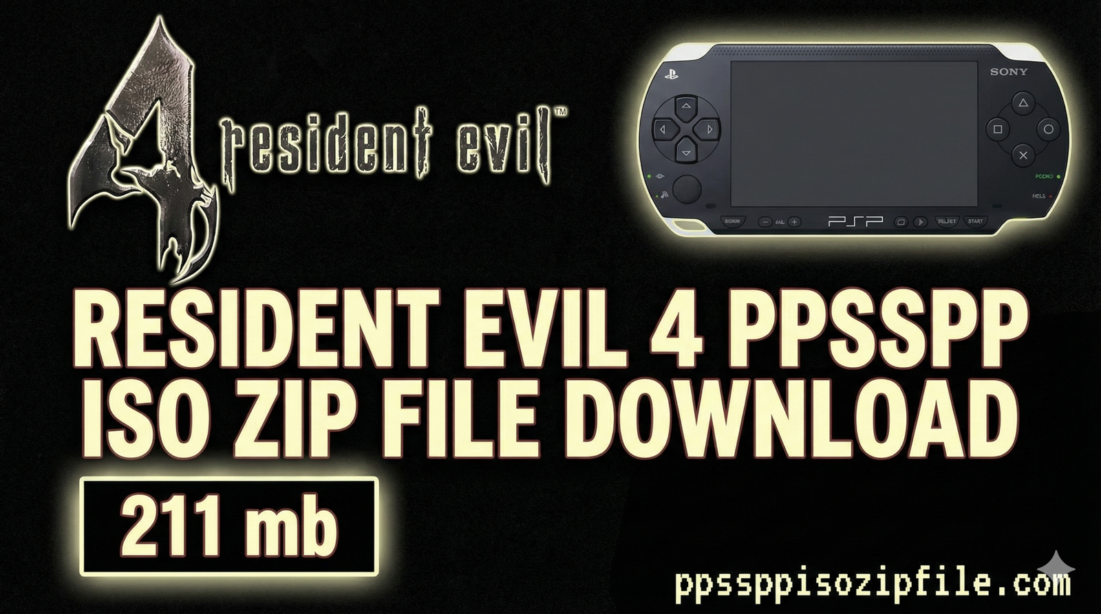Resident Evil 4 PPSSPP Iso Zip File Download For Android/iOS