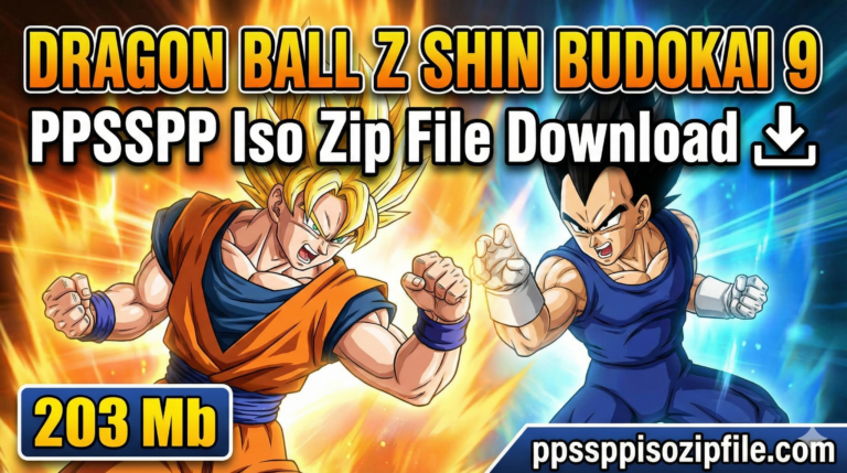Dragon Ball Z Shin Budokai 9 PPSSPP Iso Zip File Download For Android/iOS