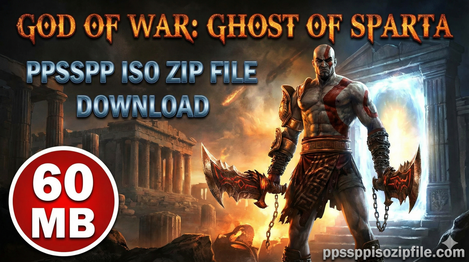 God Of War Ghost Of Sparta PPSSPP Iso Zip File Download