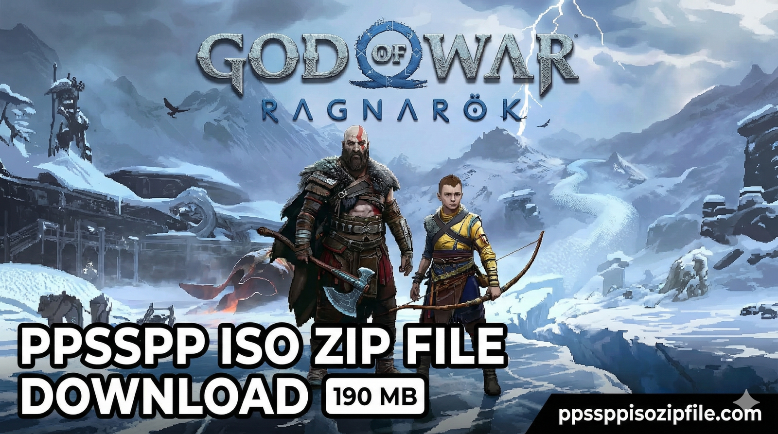 God Of War Ragnarok PPSSPP Iso Zip File Download For Android/iOS